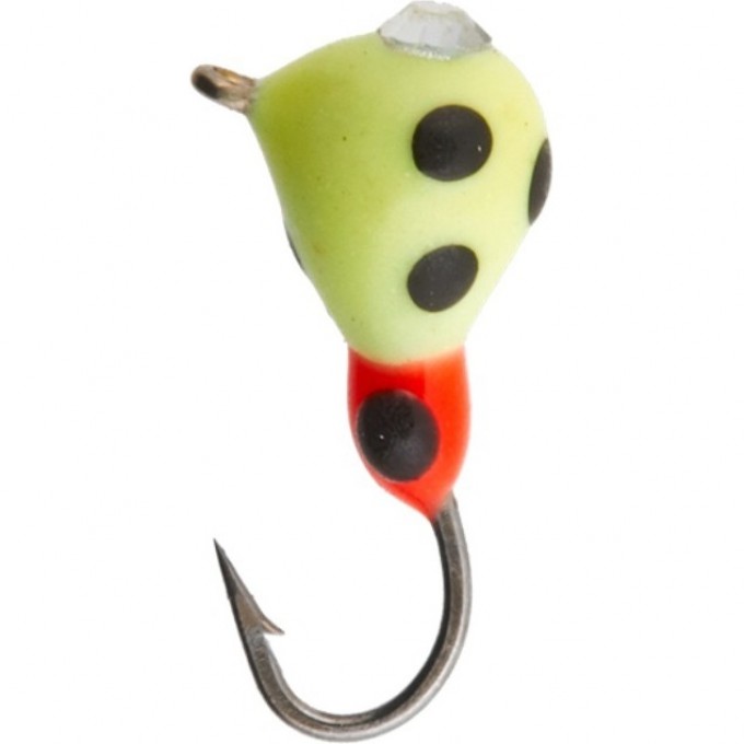 Мормышка вольфрамовая LUCKY JOHN КАПЛЯ с петелькой крашеная с камнем 30мм, цвет 229 LJ32030-229