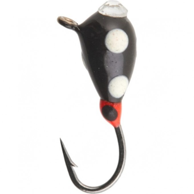 Мормышка вольфрамовая LUCKY JOHN КАПЛЯ с петелькой крашеная с камнем 40мм, цвет 224 LJ32040-224