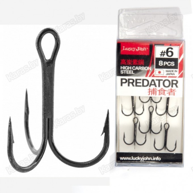 Крючки-тройники LUCKY JOHN PREDATOR LJH236 №1/0, 6 шт LJH236-K010