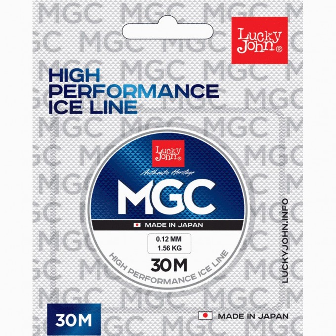 Леска монофильная зимняя LUCKY JOHN MGC, 30 м - 0.16 мм, прозрачная LJ4000-016