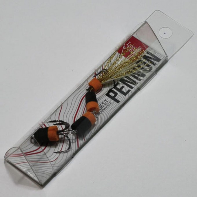 Приманка джиговая LUCKY JOHN PENNON 25, цвет черный/оранжевый в блистере FB3003310