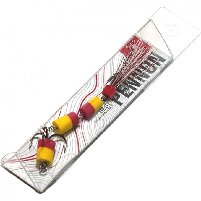 Приманка джиговая LUCKY JOHN PENNON 25, цвет желтый/красный в блистере FB3003290