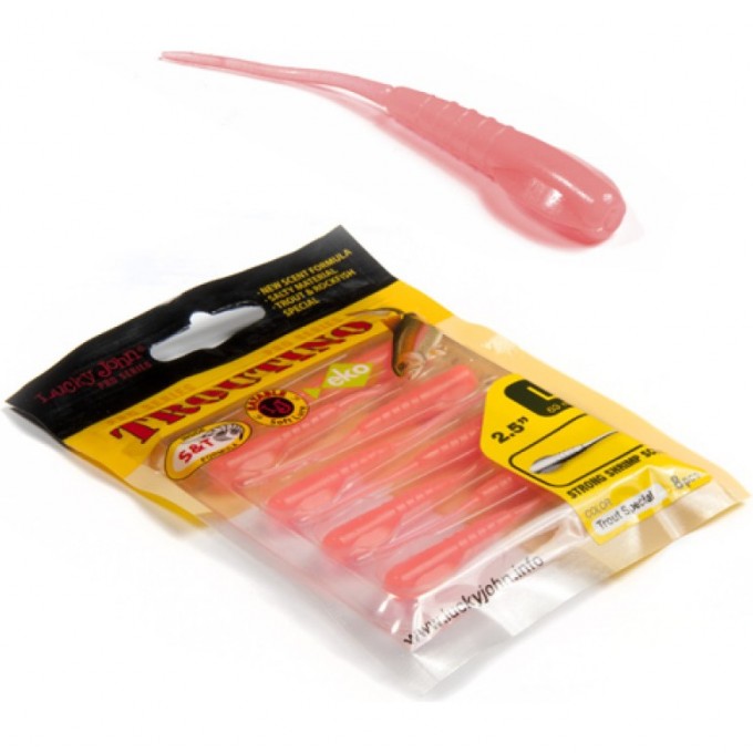 Твистеры съедобные LUCKY JOHN PRO SERIES TROUTINO, 2.1 in (53 мм), цвет s20, 10шт 140125-S20