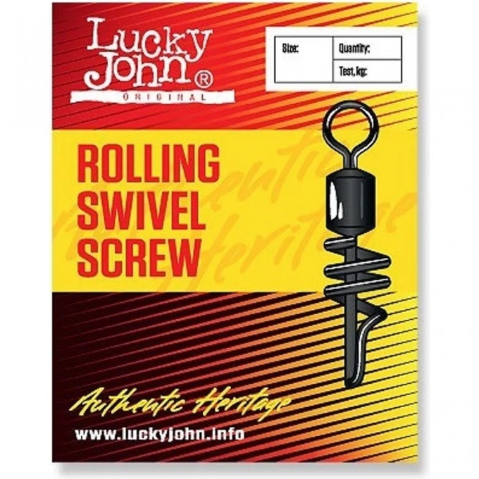 Вертлюги с застежкой LUCKY JOHN ROLLING AND SCREW K001/0 5Шт. LJ5052-K010