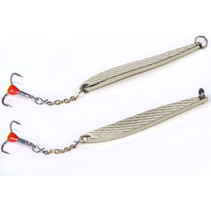 Блесна вертикальная зимняя LUCKY JOHN DIAMOND BLADE с цепью и тройниками 61Мм S Блистер LJDB61-S