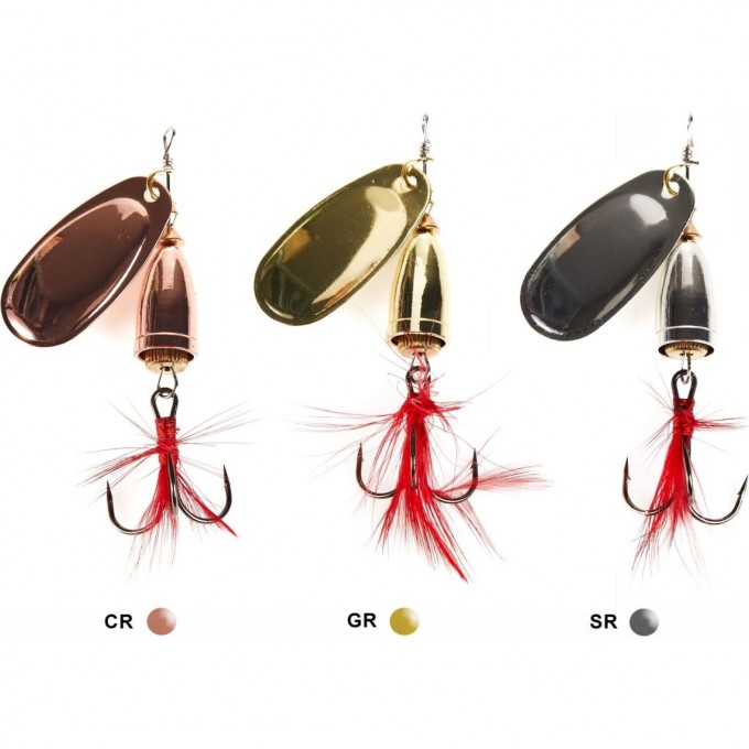 Блесна вращающаяся LUCKY JOHN BELL SPIN №3, 8,5г, цвет C/G/S 3шт. LJBS03-002SET