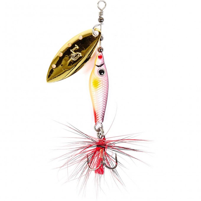 Блесна вращающаяся LUCKY JOHN TRIAN BLADE LONG 12 г, цвет 002 LJTBL12-002