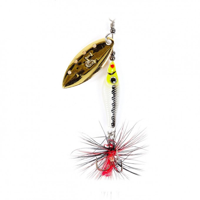 Блесна вращающаяся LUCKY JOHN TRIAN BLADE LONG 12 г, цвет 004 LJTBL12-004