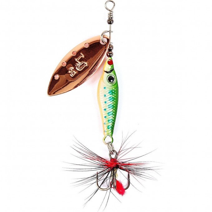 Блесна вращающаяся LUCKY JOHN TRIAN BLADE LONG 6 г, цвет 005 LJTBL6-005