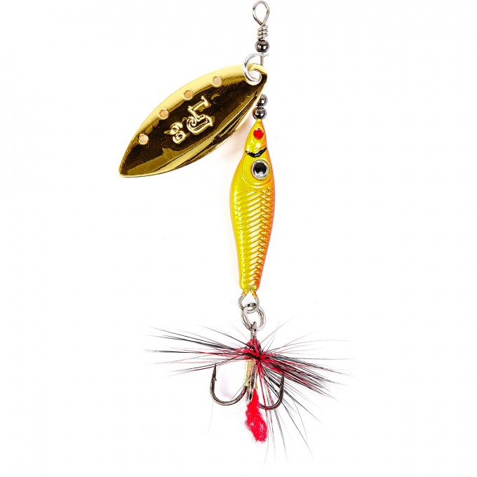 Блесна вращающаяся LUCKY JOHN TRIAN BLADE LONG 9 г, цвет 001 LJTBL9-001