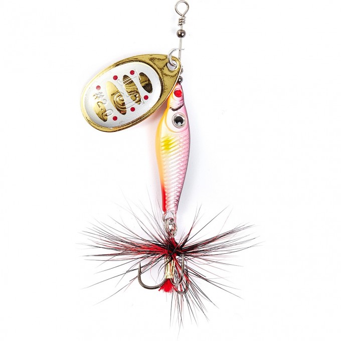 Блесна вращающаяся LUCKY JOHN TRIAN BLADE ROUND 12 г, цвет 002 LJTBR12-002