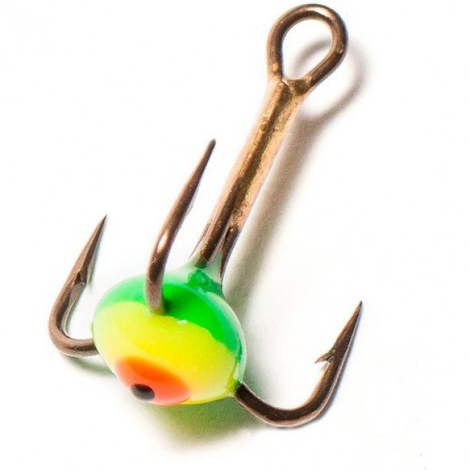 Крючок-тройник для приманок LUCKY JOHN с каплей цветной, №10, цвет gry LJ99100-03