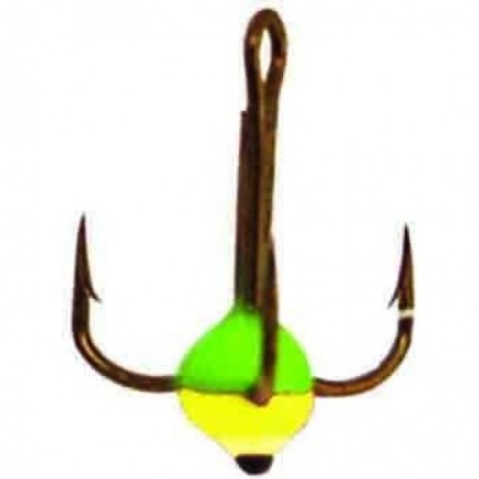 Крючок-тройник для приманок LUCKY JOHN с каплей цветной, №12, цвет gry LJ99120-03