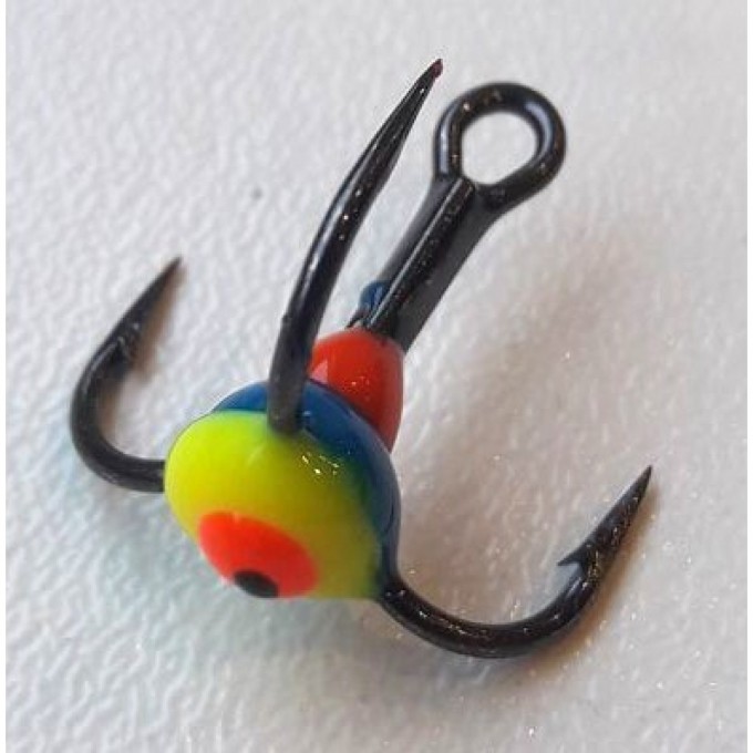 Крючок-тройник для приманок LUCKY JOHN с каплей цветной, №6, цвет gyf LJ99060-14