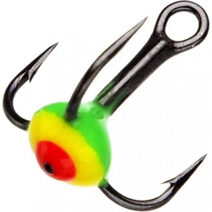 Крючок-тройник для приманок LUCKY JOHN с каплей цветной, №8, цвет gry LJ99060-03