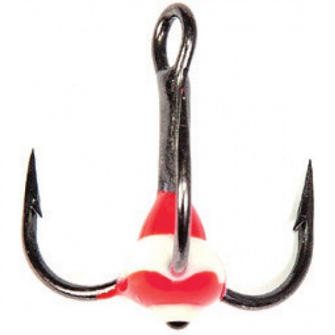 Крючок-тройник для приманок LUCKY JOHN с каплей цветной, №8, цвет rfr LJ99080-13