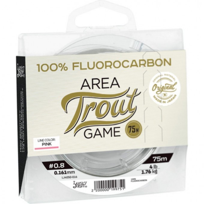 Леска монофильная LUCKY JOHN AREA TROUT GAME FLUOROCARBON Pink 75 м – 0,201 мм LJ4050-020