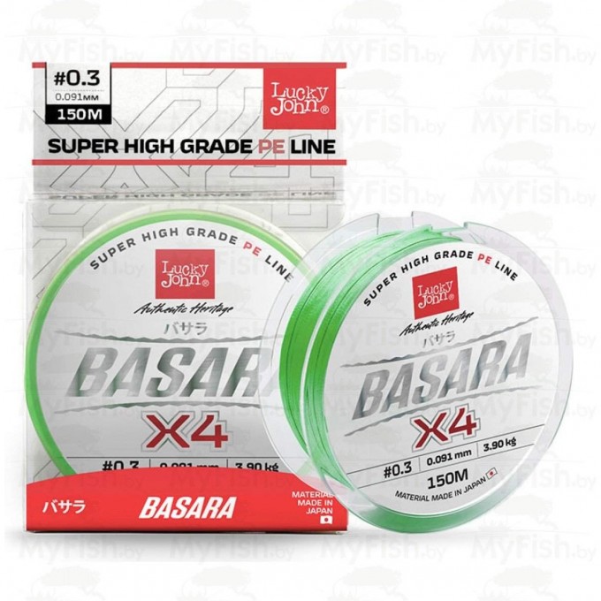 Леска плетёная LUCKY JOHN BASARA LIGHT GREEN 125/011 LJ4102-011