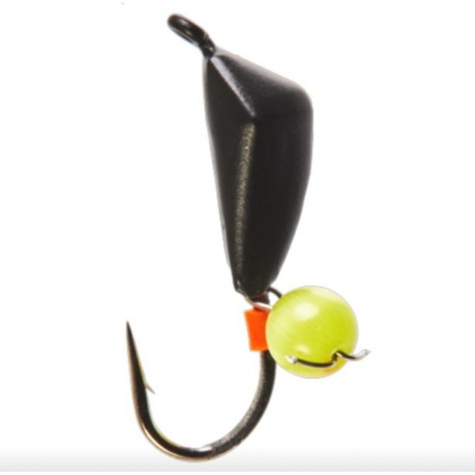 Мормышка вольфрамовая LUCKY JOHN ДРЕЙССЕНА с петелькой и бисером Кошачий Глаз 30мм, цвет yellow LJ34030-10