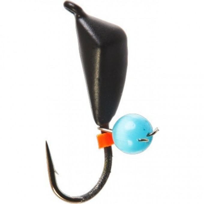 Мормышка вольфрамовая LUCKY JOHN ДРЕЙССЕНА с петелькой и бисером Кошачий Глаз 40мм, цвет blue LJ34040-12