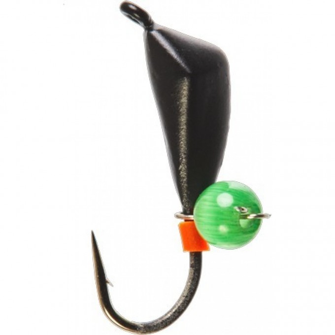 Мормышка вольфрамовая LUCKY JOHN ДРЕЙССЕНА с петелькой и бисером Кошачий Глаз 50мм, цвет green LJ34050-11