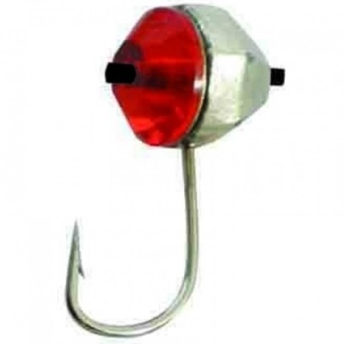 Мормышка вольфрамовая LUCKY JOHN КРУГЛАЯ граненая с отверстием, кембриком и кристаллом Swarovski 40мм, цвет 03 LJ05040-107