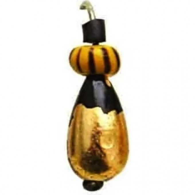 Мормышка вольфрамовая LUCKY JOHN НИМФА с петелькой, лыской и бисером 40мм, цвет 06 Блистер LJB15040-147