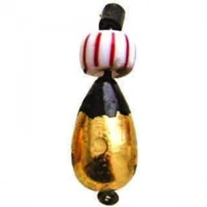 Мормышка вольфрамовая LUCKY JOHN НИМФА с петелькой, лыской и бисером 40мм, цвет 07 Блистер LJB15040-148