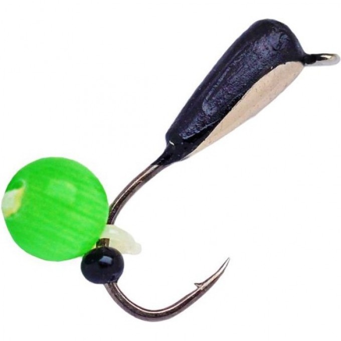 Мормышка вольфрамовая LUCKY JOHN СТОЛБИК с петелькой и бисером голубой Кошачий Глаз 85мм, 035/11 LJ35085-11