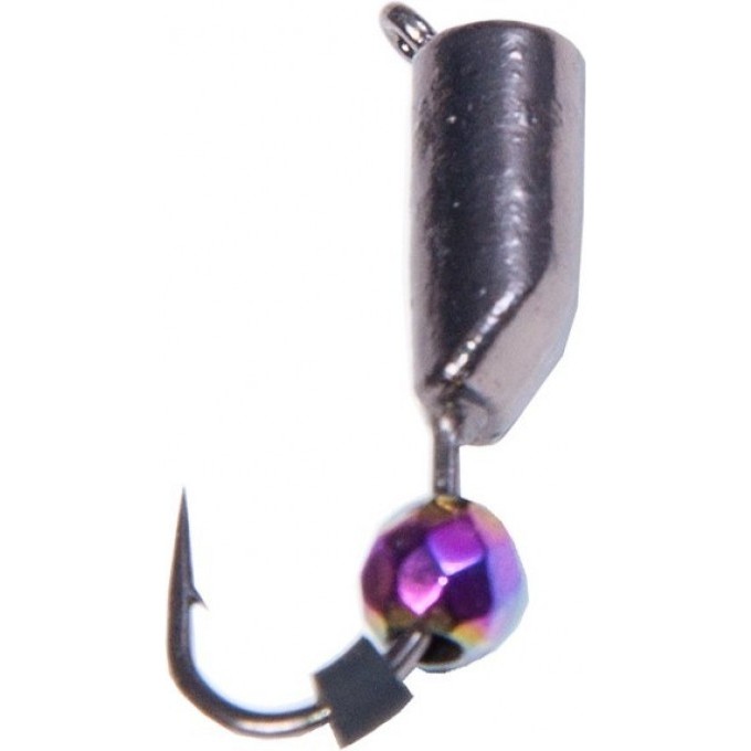 Мормышка вольфрамовая LUCKY JOHN СТОЛБИК с петелькой и диско шаром хамелеон 70мм, 025/15 LJ35070-15