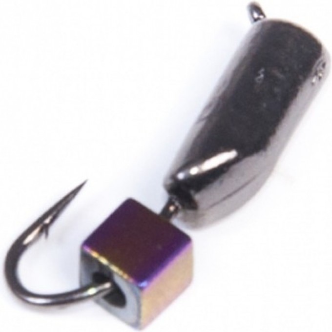 Мормышка вольфрамовая LUCKY JOHN СТОЛБИК с петелькой и кубиком хамелеон 070/025/13 LJ35070-13