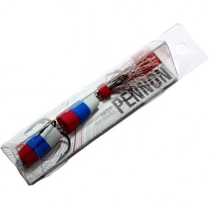 Приманка джиговая LUCKY JOHN PENNON 11 см, цвет красный/синий/белый в блистере FB3000285