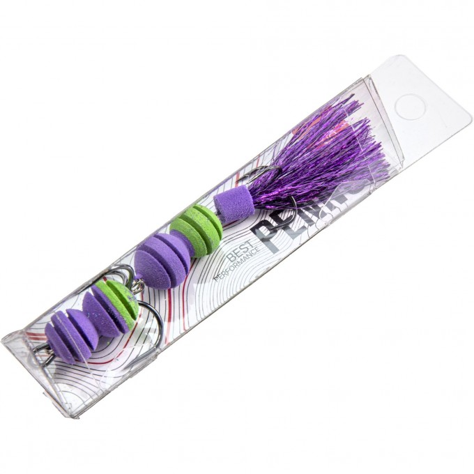 Приманка джиговая LUCKY JOHN PENNON ROLLERWORM фиолетовый/зеленый в блистере FB3008473