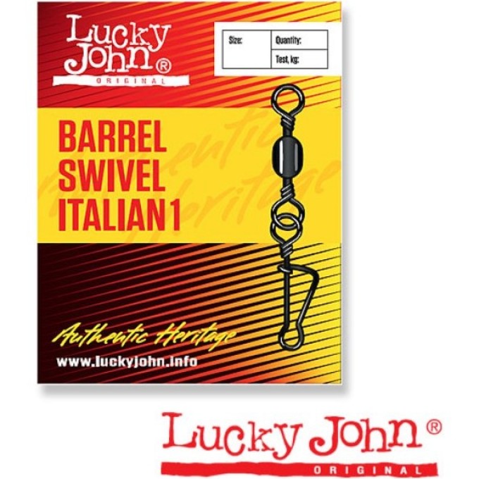 Вертлюг с застежкой LUCKY JOHN BARREL AND ITALIAN 005 7Шт. LJ5051-005