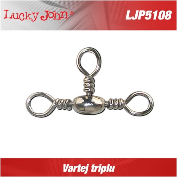 Вертлюги трехсторонние LUCKY JOHN PRO SERIES CROSSLINE SWIVEL 012 10Шт. LJP5108-012