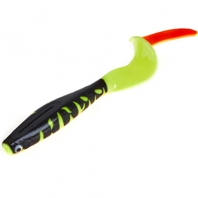 Виброхвост LUCKY JOHN 3D SERIES KUBIRA FIRE TAIL 7" (17,5 см), цвет PG37 1шт. 140436-PG37