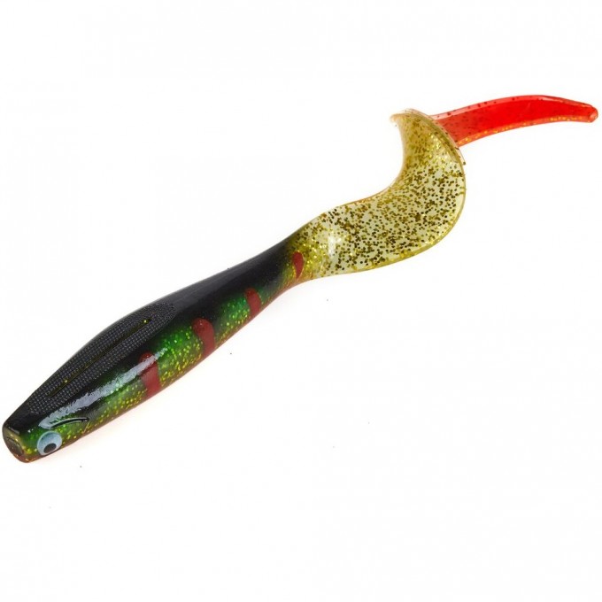 Виброхвост LUCKY JOHN 3D SERIES KUBIRA FIRE TAIL 9" (22,8 см), цвет PG27 1шт. 140437-PG27