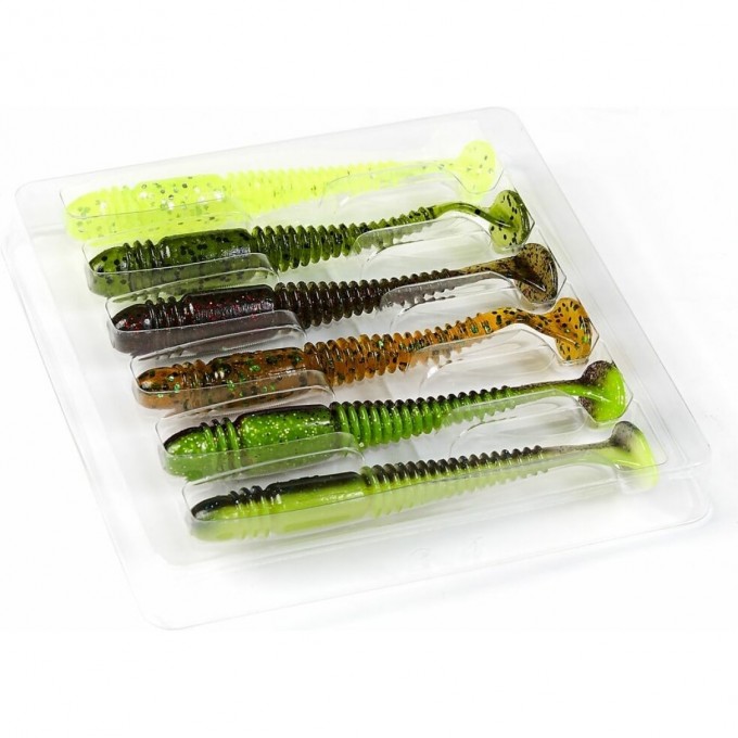 Виброхвост LUCKY JOHN PRO SERIES TIOGA 3.4 in (86 мм), цвет mix2 6Шт. 140127-MIX2