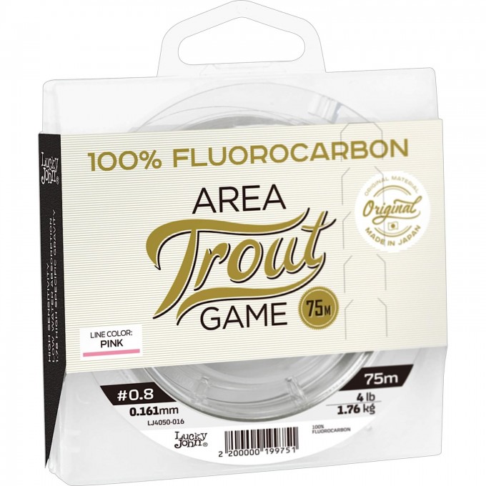 Леска монофильная LUCKY JOHN AREA TROUT GAME FLUOROCARBON Pink 75 м – 0,283 мм LJ4050-028