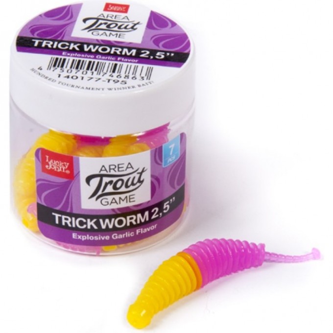 Слаги съедобные искусственные LUCKY JOHN PRO SERIES TRICK WORM 2.0in (51 мм), цвет t95, 10 шт 140160-T95